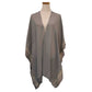 Animal Border Chiffon Kimono Poncho