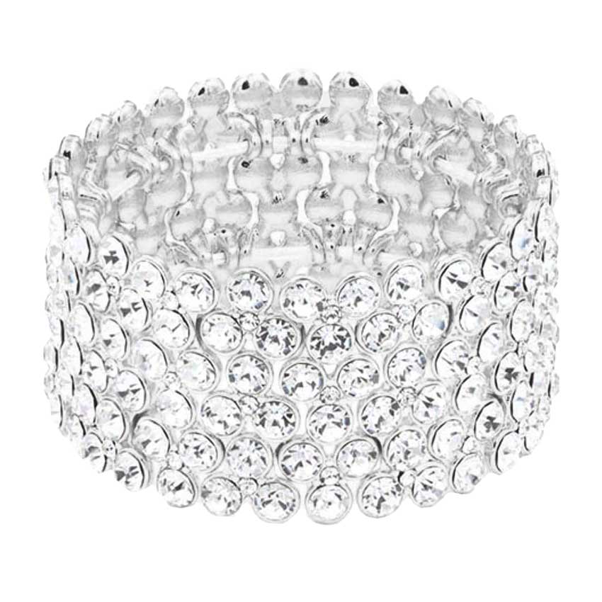 Bubble Stone Stretch Evening Bracelet
