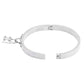 FOREVER LOVE Metal Lock Charm  Stainless Steel Evening Bracelet