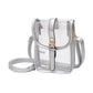 Faux Leather Belt Buckle Pointed Transparent Crossbody Bag