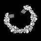 Floral Pave Glass Crystal Hair Comb