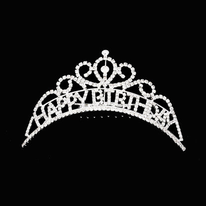 Happy Birthday Rhinestone Party Tiara