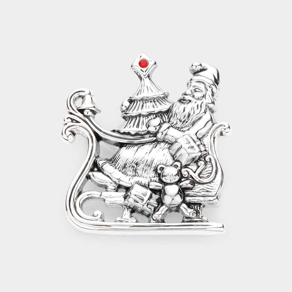 Metal Santa Claus Pin Brooch Pendant