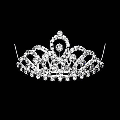 Mini Crystal Rhinestone Pave Princess Tiara