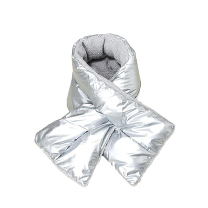 Reversible Puffer Sherpa Pull Through Scarf
