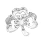 Rhinestone Enamel Clover Pin Brooch