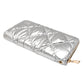 Shiny Faux Leather Padded Wallet with Wristlet