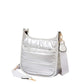 Solid Quilted Shiny Puffer Mini Crossbody Bag