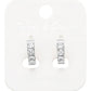 Square CZ Stone Paved Stainless Steel Huggie Hoop Earrings