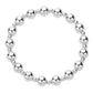 Stainless Steel Ball Beaded Stretch Bracelet