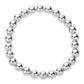 Stainless Steel Ball Beaded Stretch Bracelet