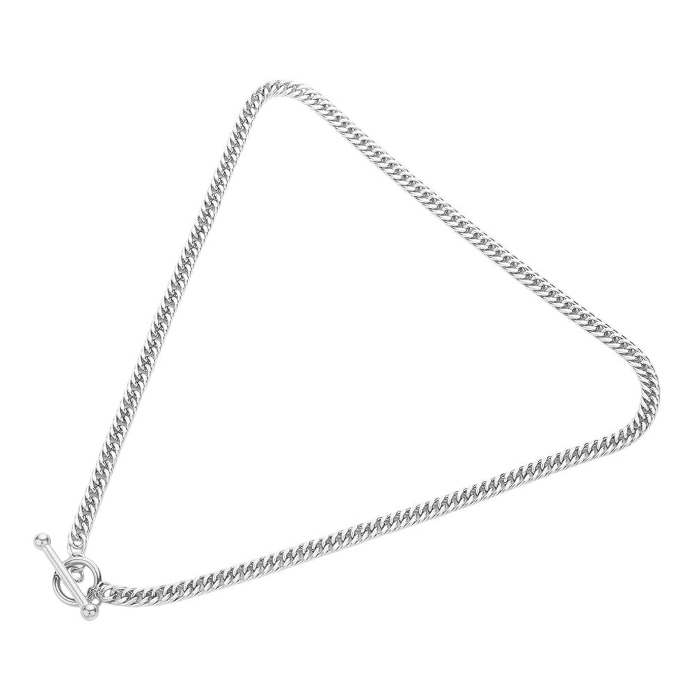 Stainless Steel Chain Toggle Necklace
