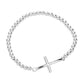 Stainless Steel Cross Pendant Pointed Stretch Bracelet