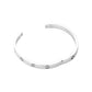 Stainless Steel Crystal Embellished Bangle Evening Bracelet