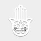 Stainless Steel Cutout Hamsa Hand Pin Brooch
