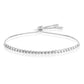 Stainless Steel Marquise CZ Tennis Chain Pull Tie Adjustable Bracelet