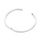 Stainless Steel Roman Numerals Hinged Bangle Bracelet