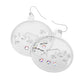 Stone Embellished Cut Out Santa Claus Brass Dangle Earrings