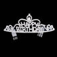 Teardrop Crystal Rhinestone Happy Birthday Tiara