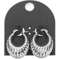 Textured Metal Hoop Pin Catch Earrings