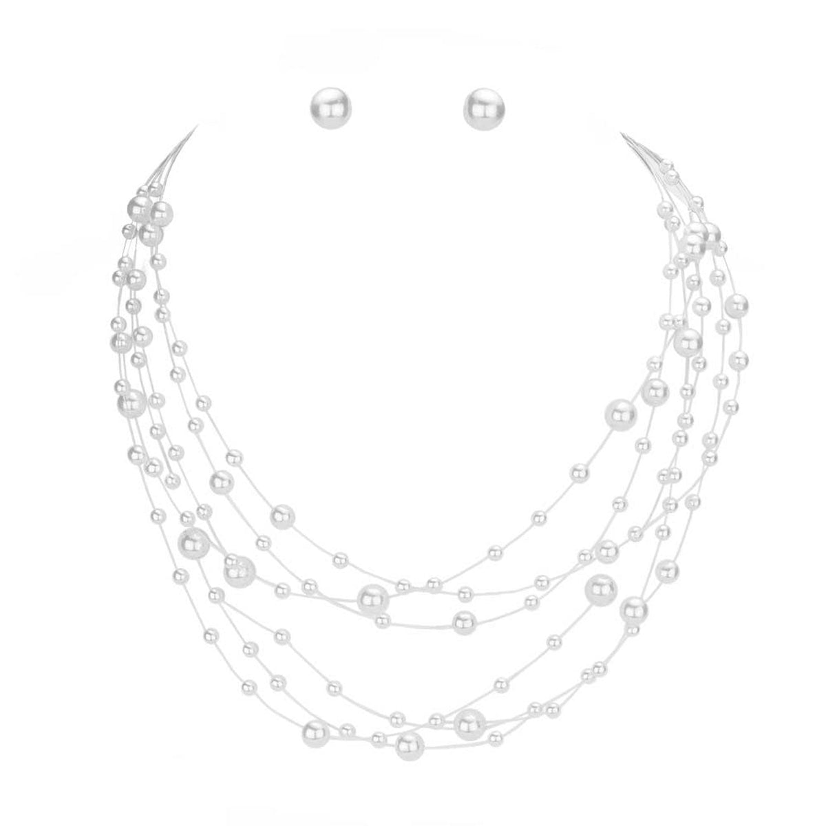 Galactic Pearl Collar Necklace