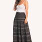 Sakkas Lace and Ribbon Peasant Boho Skirt