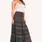 Sakkas Lace and Ribbon Peasant Boho Skirt