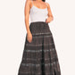 Sakkas Lace and Ribbon Peasant Boho Skirt