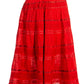 Sakkas Lace and Ribbon Peasant Boho Skirt