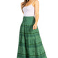 Sakkas Lace and Ribbon Peasant Boho Skirt