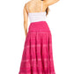 Sakkas Lace and Ribbon Peasant Boho Skirt
