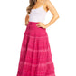Sakkas Lace and Ribbon Peasant Boho Skirt