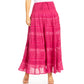 Sakkas Lace and Ribbon Peasant Boho Skirt