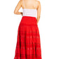 Sakkas Lace and Ribbon Peasant Boho Skirt