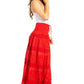 Sakkas Lace and Ribbon Peasant Boho Skirt