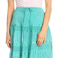 Sakkas Lace and Ribbon Peasant Boho Skirt