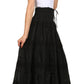 Sakkas Lace and Ribbon Peasant Boho Skirt