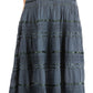 Sakkas Lace and Ribbon Peasant Boho Skirt
