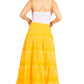 Sakkas Lace and Ribbon Peasant Boho Skirt
