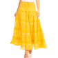 Sakkas Lace and Ribbon Peasant Boho Skirt