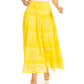 Sakkas Lace and Ribbon Peasant Boho Skirt