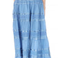 Sakkas Lace and Ribbon Peasant Boho Skirt