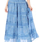 Sakkas Lace and Ribbon Peasant Boho Skirt