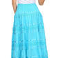 Sakkas Lace and Ribbon Peasant Boho Skirt