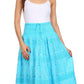 Sakkas Lace and Ribbon Peasant Boho Skirt