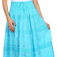 Sakkas Lace and Ribbon Peasant Boho Skirt