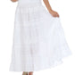 Sakkas Lace and Ribbon Peasant Boho Skirt