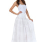 Sakkas Lace and Ribbon Peasant Boho Skirt