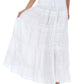 Sakkas Lace and Ribbon Peasant Boho Skirt