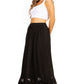 Sakkas Ivy Second Women's Maxi Boho Elastic Waist Embroidered A Line Long Skirt